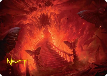 Mountain Art Card (Gold-Stamped Signature), Art Series: Duskmourn: House of Horror 30