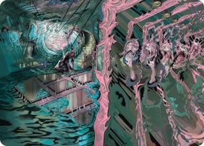 Mirror Room // Fractured Realm Art Card, Art Series: Duskmourn: House of Horror 36