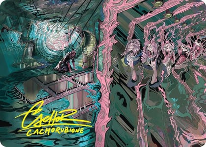 Mirror Room // Fractured Realm Art Card (Gold-Stamped Signature), Art Series: Duskmourn: House of Horror 36