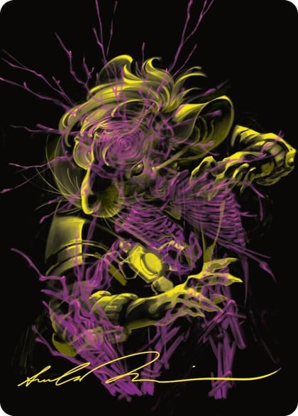 Nashi, Searcher in the Dark Art Card (43/54) (Gold-Stamped Signature), Art Series: Duskmourn: House of Horror 43