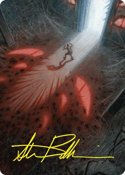 Fear My Authority Art Card (Gold-Stamped Signature), Art Series: Duskmourn: House of Horror 49