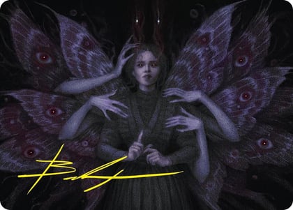 Demonic Counsel Art Card (7/54) (Gold-Stamped Signature), Art Series: Duskmourn: House of Horror 7