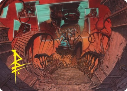 Let's Play a Game Art Card (Gold-Stamped Signature), Art Series: Duskmourn: House of Horror 8
