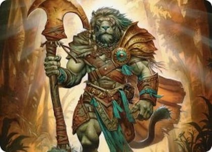 Ajani, Outland Chaperone Art Card, Art Series: Lorwyn Eclipsed 28