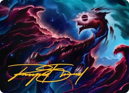 Nova Hellkite Art Card (18/54) (Gold-Stamped Signature), Art Series: Edge of Eternities 18