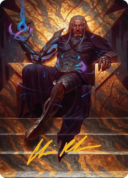 Tezzeret, Cruel Captain Art Card (1/54) (Gold-Stamped Signature), Art Series: Edge of Eternities 1