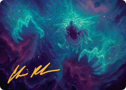 Cosmogoyf Art Card (Gold-Stamped Signature), Art Series: Edge of Eternities 24