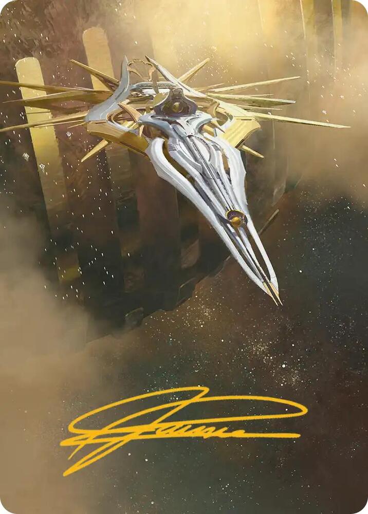 Dawnsire, Sunstar Dreadnought Art Card (Gold-Stamped Signature), Art Series: Edge of Eternities 27