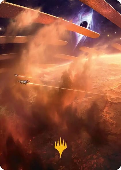 Adagia, Windswept Bastion Art Card (Gold-Stamped Planeswalker Symbol), Art Series: Edge of Eternities 29