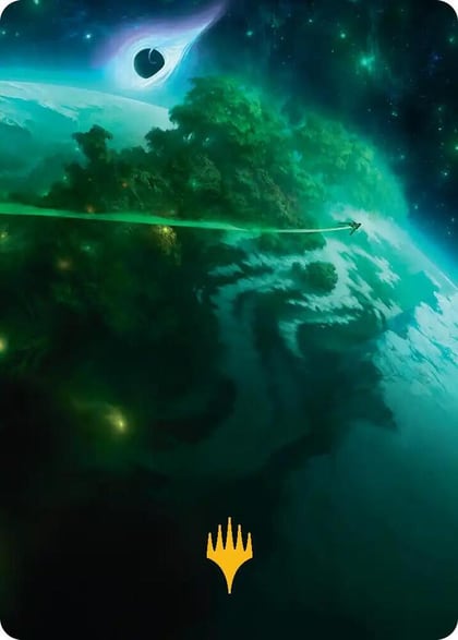 Evendo, Waking Haven Art Card (Gold-Stamped Planeswalker Symbol), Art Series: Edge of Eternities 30