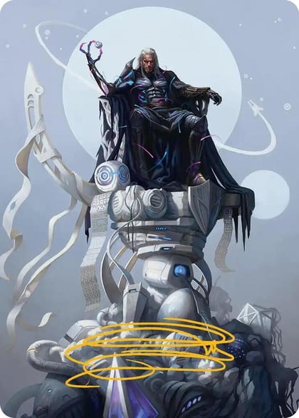 Tezzeret, Cruel Captain Art Card (35/54) (Gold-Stamped Signature), Art Series: Edge of Eternities 35