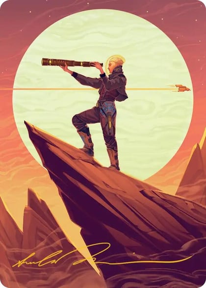 Sami, Wildcat Captain Art Card (Gold-Stamped Signature), Art Series: Edge of Eternities 37