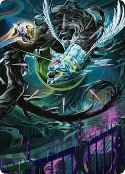 Quantum Riddler Art Card, Art Series: Edge of Eternities 39