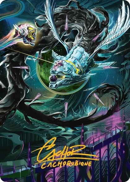 Quantum Riddler Art Card (Gold-Stamped Signature), Art Series: Edge of Eternities 39