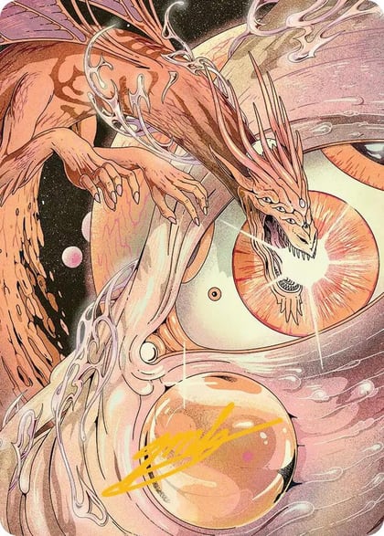Nova Hellkite Art Card (40/54) (Gold-Stamped Signature), Art Series: Edge of Eternities 40