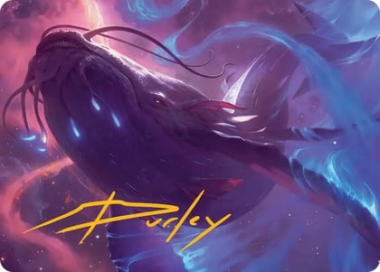 Starbreach Whale Art Card (Gold-Stamped Signature), Art Series: Edge of Eternities 9