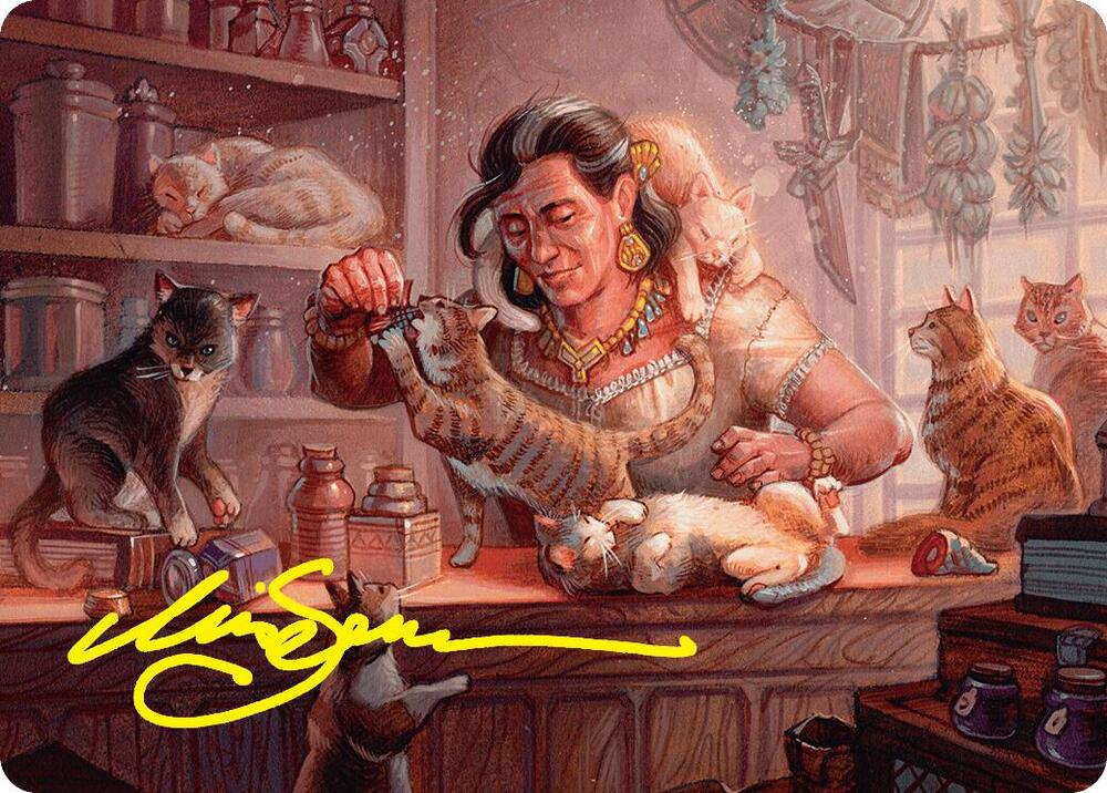 Cat Collector Art Card (1/54) (Gold-Stamped Signature), Art Series: Foundations 1