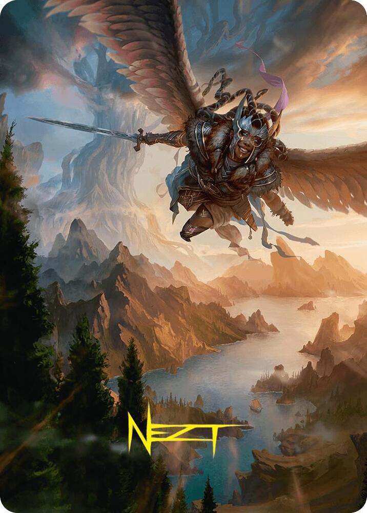 Youthful Valkyrie Art Card (28/54) (Gold-Stamped Signature), Art Series: Foundations 28