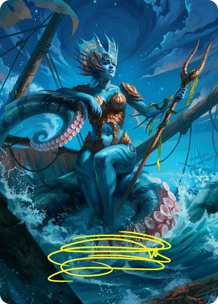Kiora, the Rising Tide Art Card (30/54) (Gold-Stamped Signature), Art Series: Foundations 30