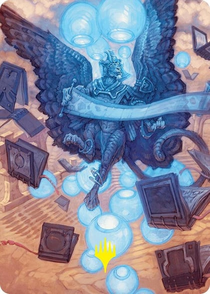 Sphinx of Forgotten Lore Art Card (33/54) (Gold-Stamped Signature), Art Series: Foundations 33