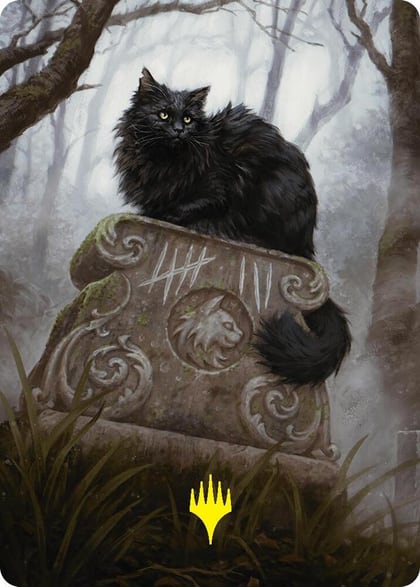Nine-Lives Familiar 2 Art Card (36/54) (Gold-Stamped Planeswalker Symbol), Art Series: Foundations 36