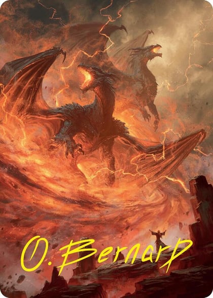 Rite of the Dragoncaller Art Card (38/54) (Gold-Stamped Signature), Art Series: Foundations 38