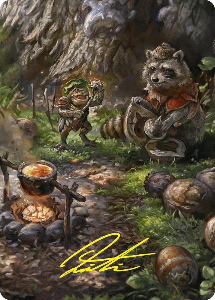 Sylvan Scavenging Art Card (46/54) (Gold-Stamped Signature), Art Series: Foundations 46