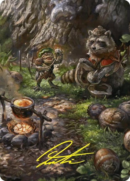 Sylvan Scavenging Art Card (46/54) (Gold-Stamped Signature), Art Series: Foundations 46