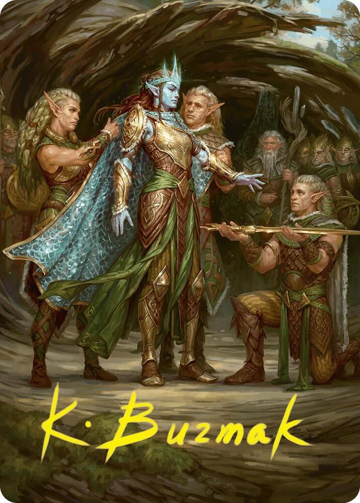 Lathril, Blade of the Elves Art Card (48/54) (Gold-Stamped Signature), Art Series: Foundations 48