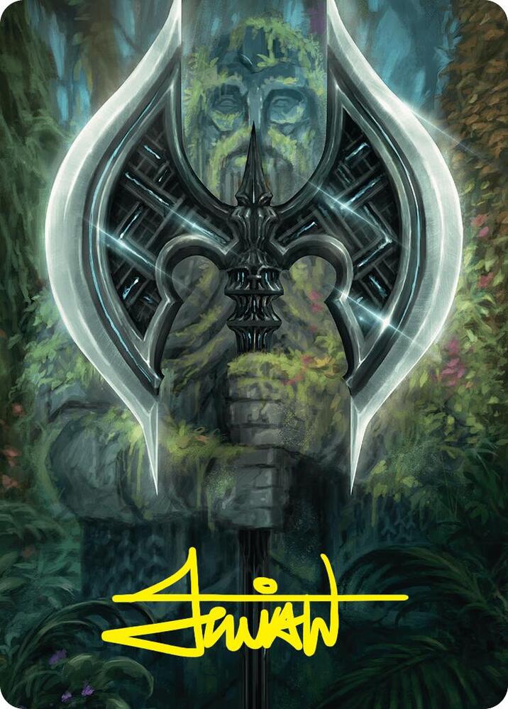 Leyline Axe Art Card (49/54) (Gold-Stamped Signature), Art Series: Foundations 49