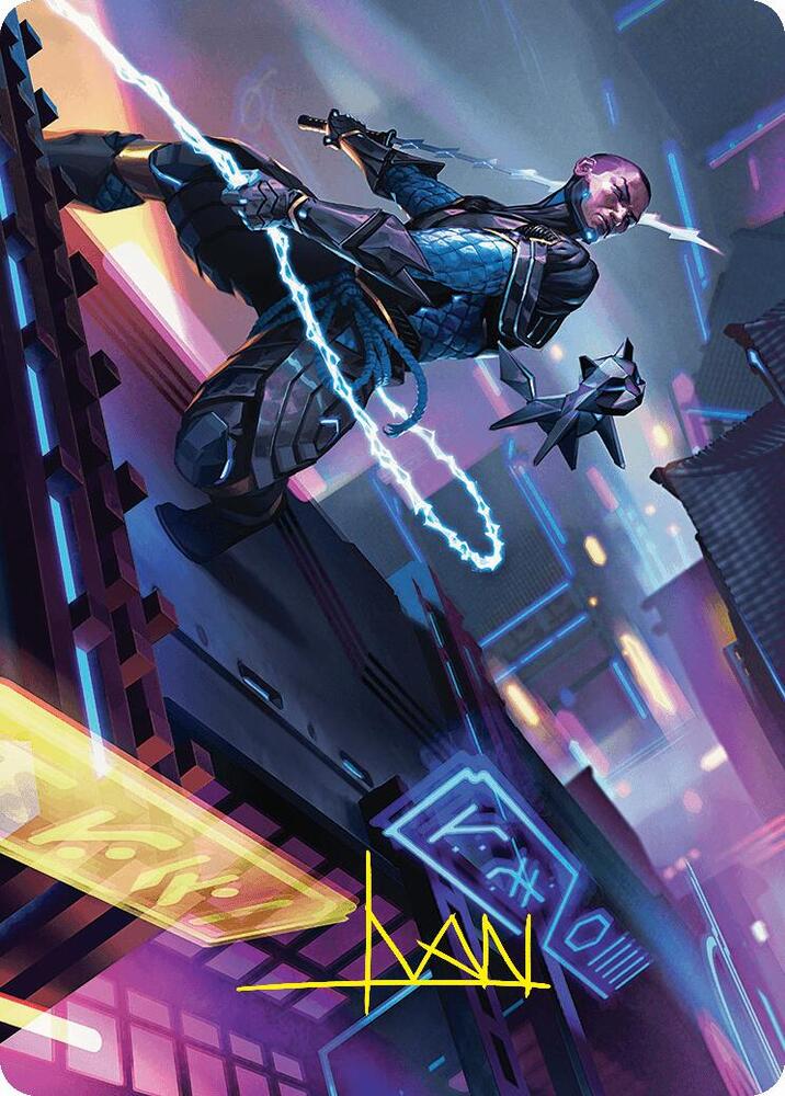 Kaito, Cunning Infiltrator Art Card (51/54) (Gold-Stamped Signature), Art Series: Foundations 51