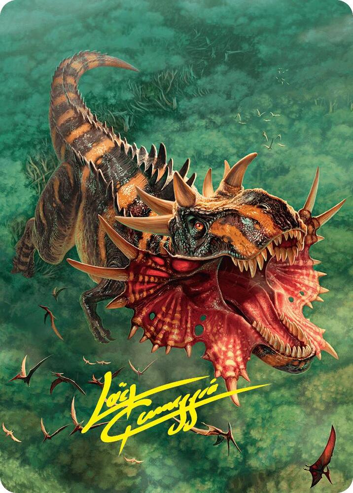 Gigantosaurus Art Card (53/54) (Gold-Stamped Signature), Art Series: Foundations 53