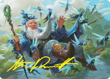 Mischievous Mystic Art Card (7/54) (Gold-Stamped Signature), Art Series: Foundations 7