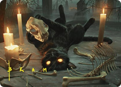 Nine-Lives Familiar Art Card (8/54) (Gold-Stamped Signature), Art Series: Foundations 8