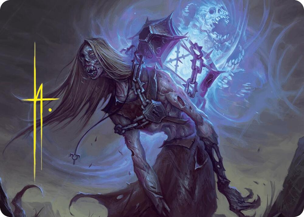 Soul-Shackled Zombie Art Card (9/54) (Gold-Stamped Signature), Art Series: Foundations 9