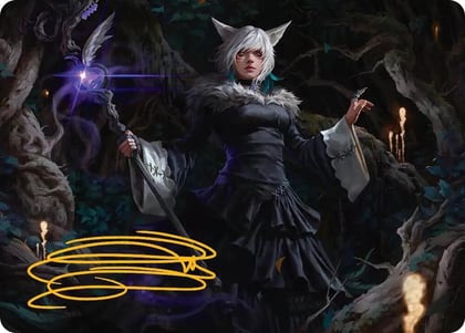 Y'shtola, Night's Blessed Art Card (21) (Gold-Stamped Signature), Art Series: FINAL FANTASY 21