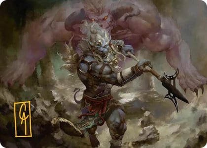 Kimahri, Valiant Guardian Art Card (Gold-Stamped Signature), Art Series: FINAL FANTASY 29