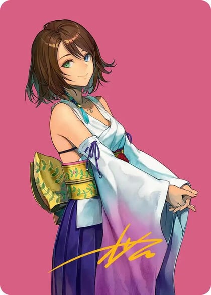 Yuna, Hope of Spira Art Card (Gold-Stamped Signature), Art Series: FINAL FANTASY 48