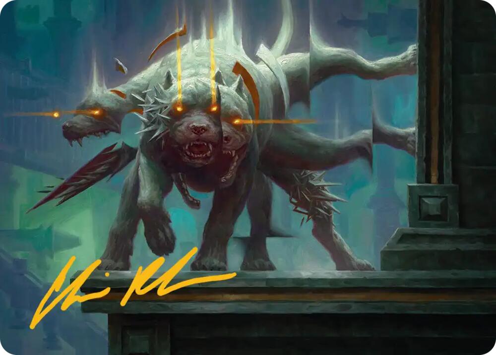 Flickering Hound Art Card (2/54) (Gold-Stamped Signature), Art Series: Reality Fracture 2