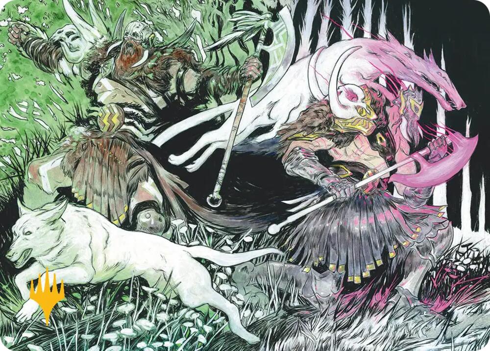 Ferocity of the Hunt Art Card (Gold-Stamped), Art Series: Reality Fracture 26