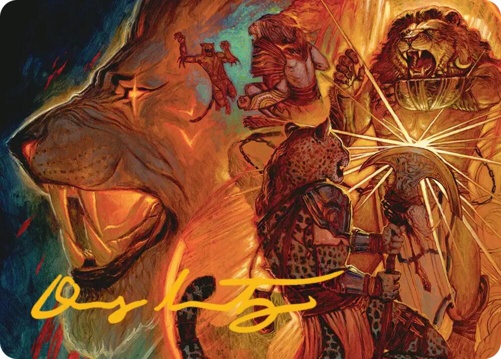Way of the Warlord Art Card (Gold-Stamped Signature), Art Series: Reality Fracture 33