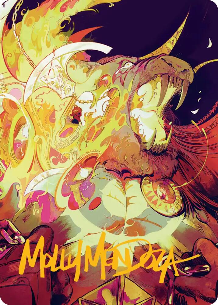 Ajani's Anguish Art Card (Gold-Stamped Signature), Art Series: Reality Fracture 48
