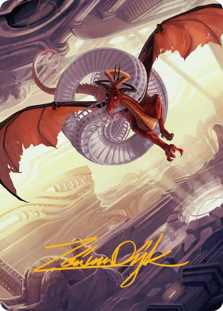 Draconic Visitor Art Card (Gold-Stamped Signature), Art Series: Reality Fracture 49