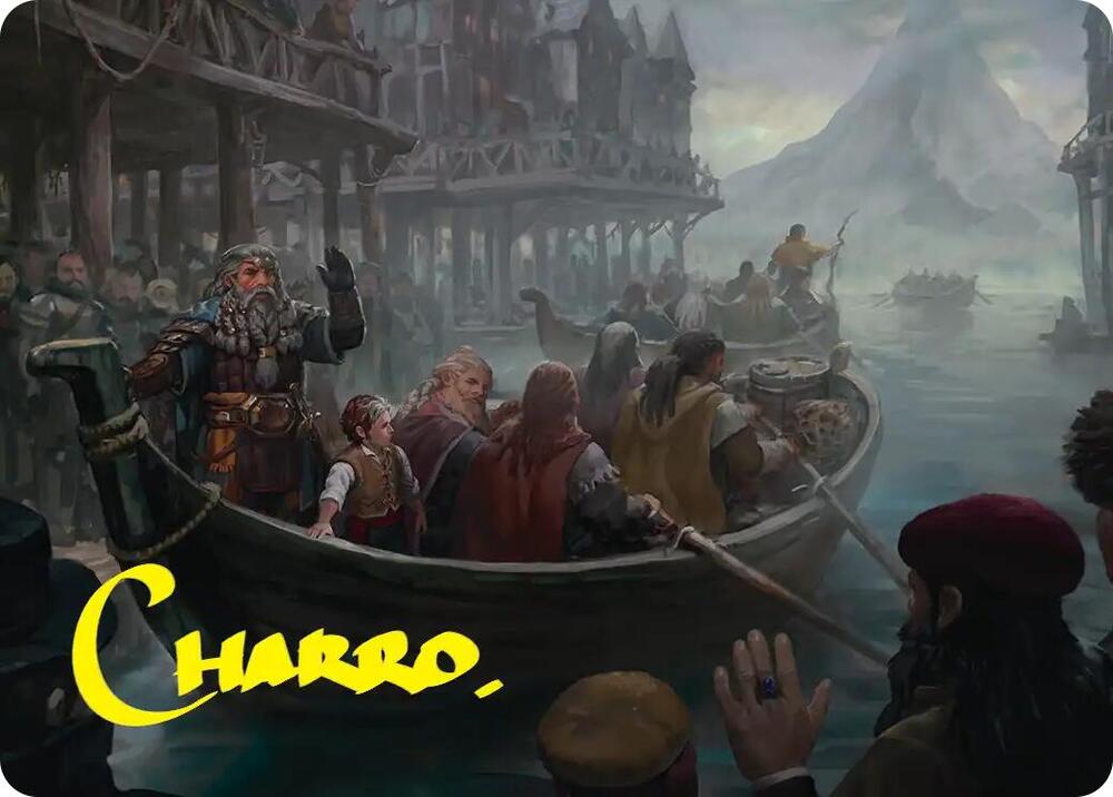 Uneasy Partings Art Card (Gold-Stamped Signature), Art Series: The Hobbit 14