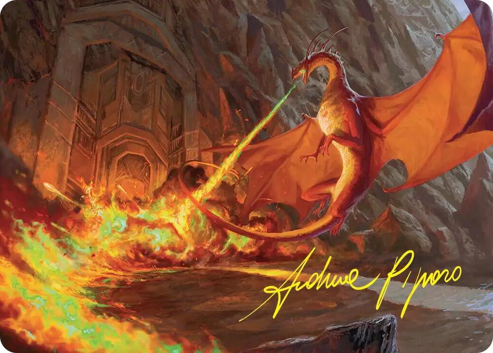 Smaug's Fury Art Card (Gold-Stamped Signature), Art Series: The Hobbit 18