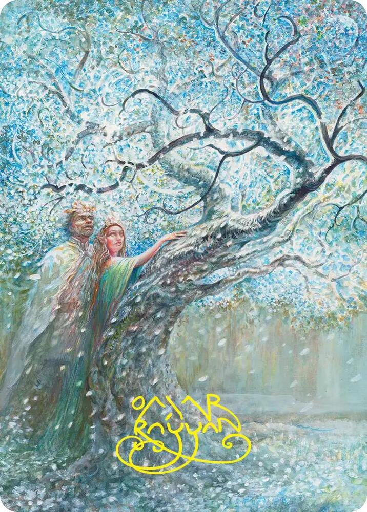 Flowering of the White Tree Art Card (Gold-Stamped Signature), Art Series: The Hobbit 27