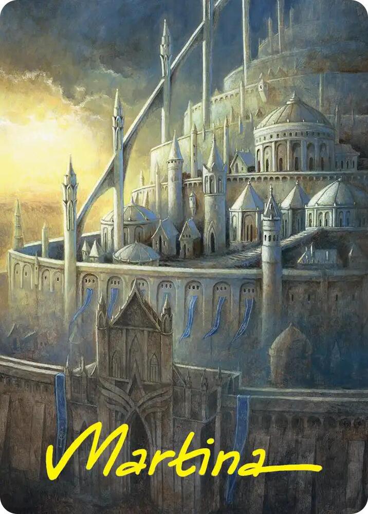 Minas Tirith Art Card (Gold-Stamped Signature), Art Series: The Hobbit 38