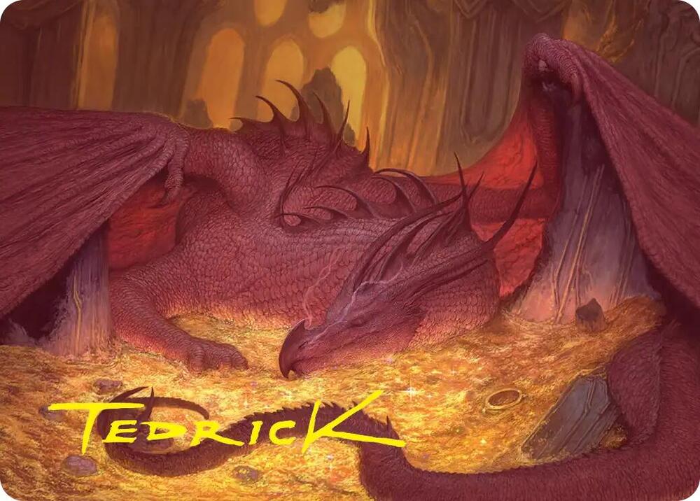 Smaug the Magnificent Art Card (Gold-Stamped Signature), Art Series: The Hobbit 43