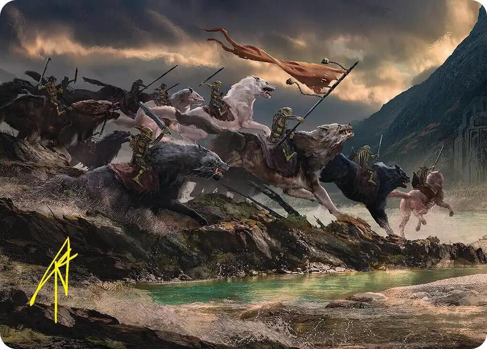 Tide of Fury and Disorder Art Card (Gold-Stamped Signature), Art Series: The Hobbit 53