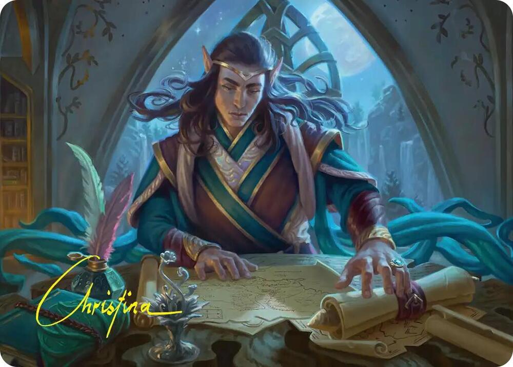 Elrond, Moon-Reader Art Card (Gold-Stamped Signature), Art Series: The Hobbit 9